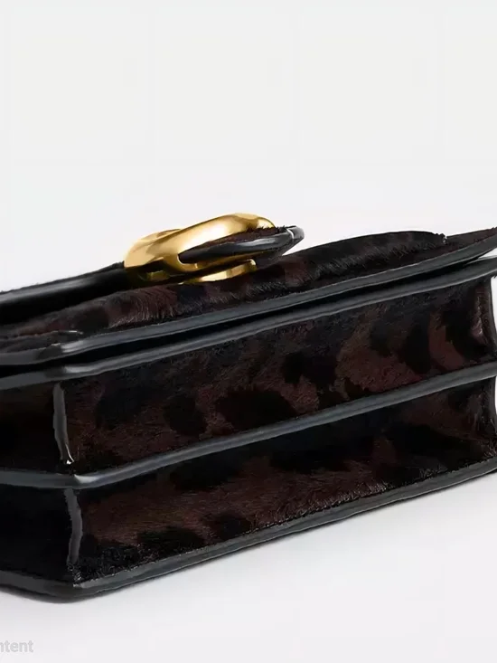 Coach Tabby Shoulder Bag 20 in Haircalf With Brown Leopard with Gold C Hardware - Picture 11 of 16